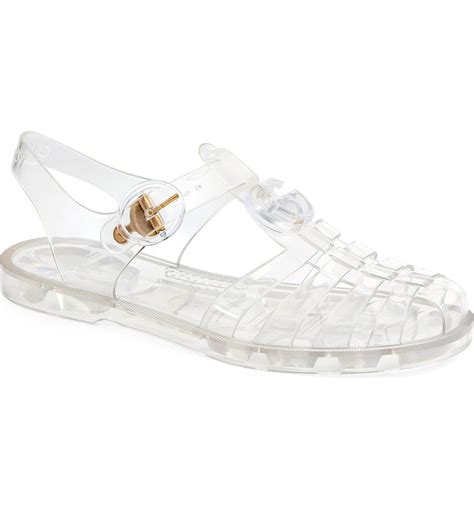 gucci jelly flats|gucci transparent sandals.